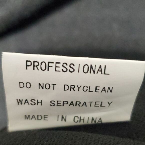 Black jacket size medium two rows of button double breasted overcoat - Picture 7 of 7